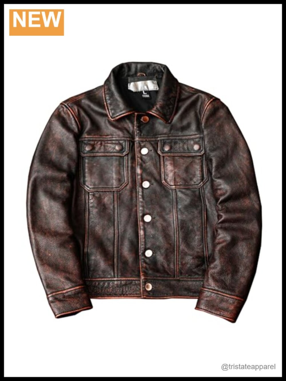 Genuine Leather Jacket Handcrafted Vintage Cowhide Coat